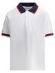 Moncler Kids White Cotton Polo Shirt