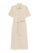 Patrizia Pepe Beige Cotton Polyamide Elastan Dress