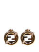 Fendi Everround Fendi Metal And Crystal Earrings