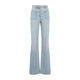 Valentino Garavani Straightleg Cotton Denim Jeans In Light Blue