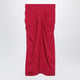 Valentino Garavani Red Midi Skirt With Ruched Detail