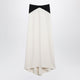 Valentino Garavani Long Silk Skirt In Vanilla/Black