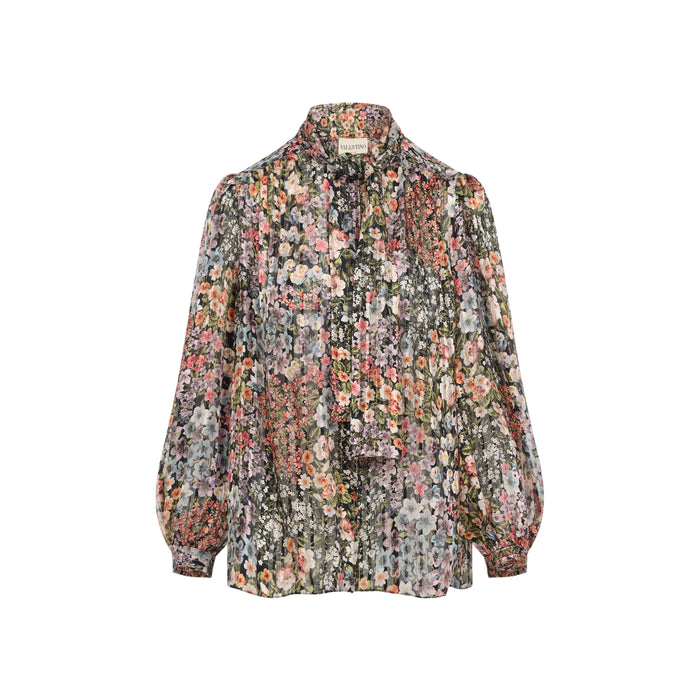 Valentino Garavani Silk Blouse With Floral Print