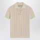 Valentino Ivory Cotton Knit Polo Shirt