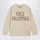 Valentino Ivory Cotton Sweatshirt With Chez Valentino Floral Motif