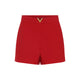 Valentino Red Wool Bermuda