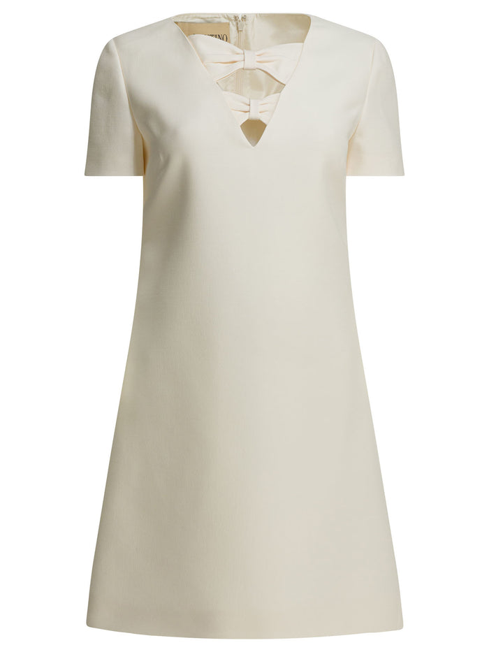 Valentino White Virgin Wool Silk Dress