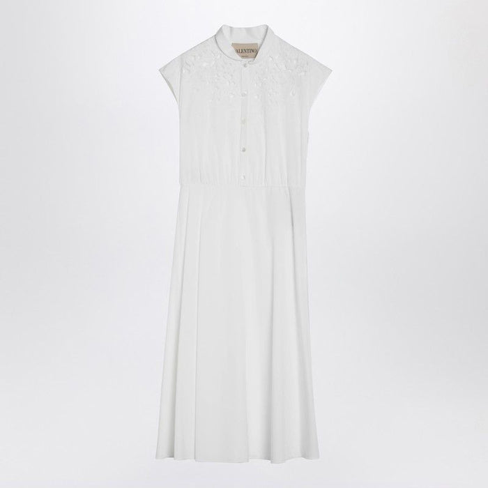 Valentino Sm White Dress With Lace