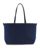 Fendi Roll Medium Reversible Shopping Bag In Denim