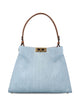 Fendi Light Blue Calfskin Handbag