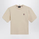 Moncler Grenoble White Cotton-Blend T-Shirt With Logo Patch