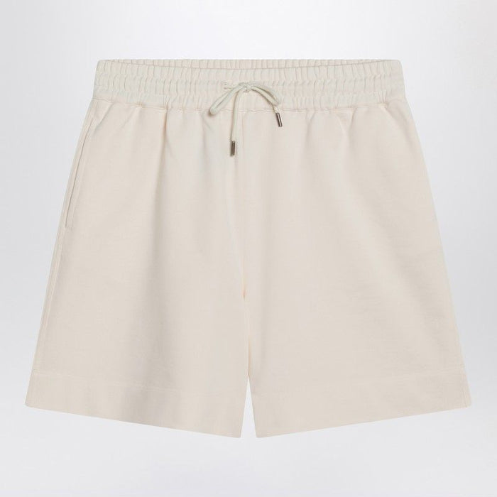 Moncler Ivory Cotton Bermuda Shorts