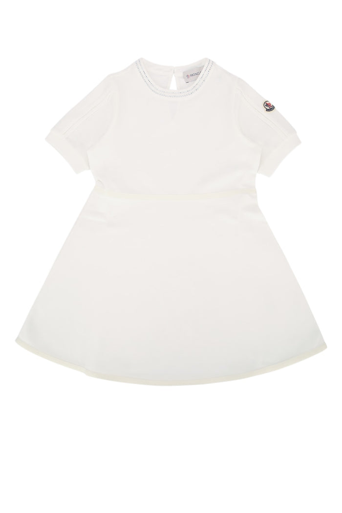 Moncler Kids Cotton Dress With Logo.