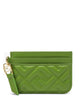 Fendi Forest Green Nappa Leather Baguette Card Case With Ff Motif