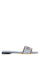 Fendi Printed Denim Fendi Sunshine Slippers