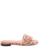 Fendi Velvet Sandals With Logo Motif
