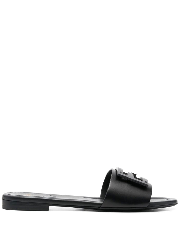 Fendi Baguette Leather Slides