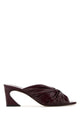 Fendi Burgundy Leather Fendi Arco Mules