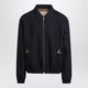 Valentino Navy Bomber Jacket With Vgold Pockets