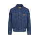 Valentino Blue Denim Jacket With Vgold Detail