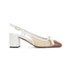 Valentino Garavani Natural White Kid Leather Sling Back Pumps