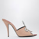 Valentino Garavani Powder Pink Slide Sandal Coeur Vipère In Kidskin