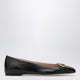Valentino Garavani Black Vlogo Signature Ballerina Flats In Nappa Leather