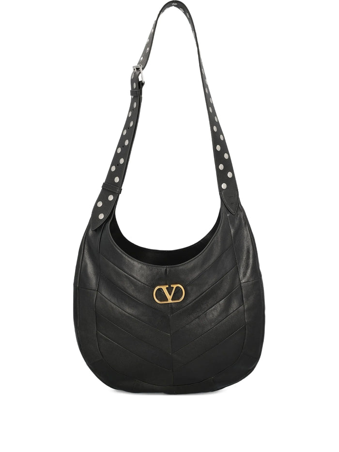 Valentino Hoboho Black Nappa Leather Hobo Bag