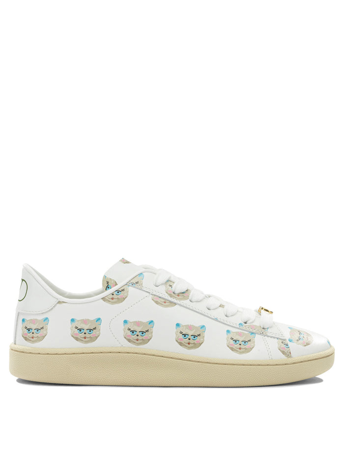 Valentino Garavani Calf Leather Sneakers Slip-On