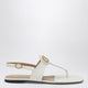 Valentino Garavani Ivory Vlogo Signature Thong Sandals