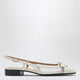 Valentino Garavani Valet Du Roi Slingback Ballerina Ivory