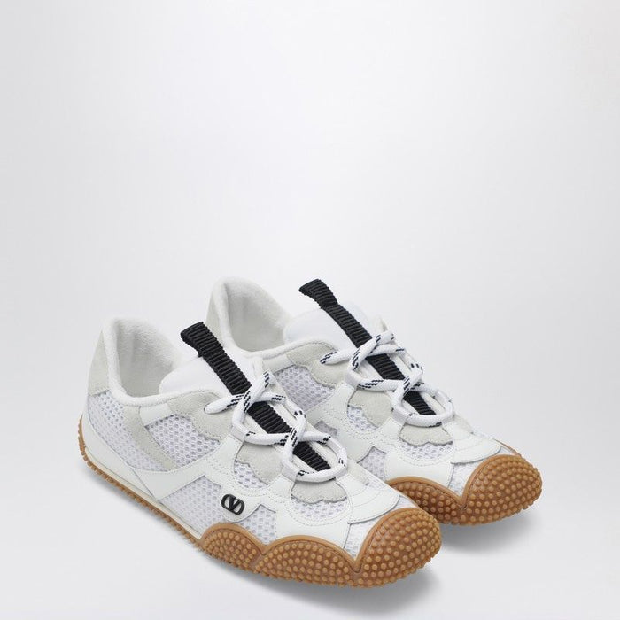 Valentino Garavani White Sneaker With Black Logo Grille
