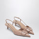 Valentino Garavani Vlogo Signature Slingback Pumps Pink In Patent Leather