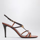 Fendi Ffold Burgundy/Brown Heel Sandal