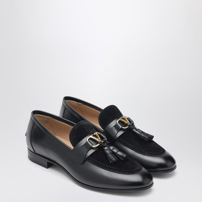 Valentino Vaniteux Loafer In Calfskin And Split Leather