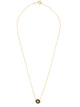 Tory Burch Icon Enamel Pendant Necklace - - Metal - Black