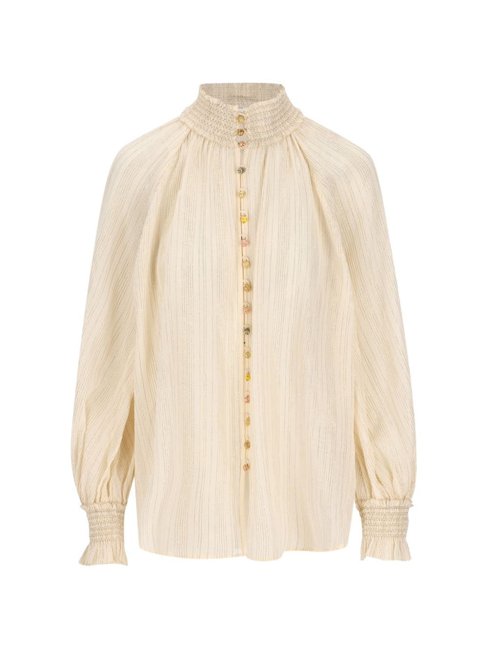 Zimmermann Aster Cotton And Silk Blouse