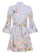Zimmermann Zimmermann Rebellion Blue Floral Buttoned Mini Dress
