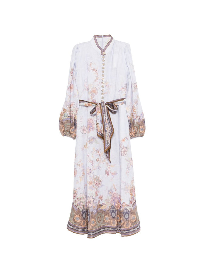 Zimmermann "Luna" Button Midi Dress