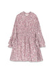 Simonetta Dress With Ruffled Collar And Sleeves