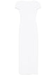 Khaite Long Basile Dress With White Neckline