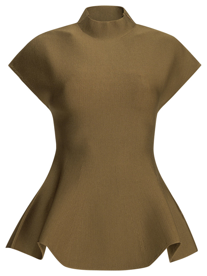 Khaite Andra Casual Brown Viscose Polyamide Top