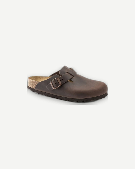 Birkenstock Boston Oiled Brown Leather Clogs