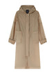 Add Long Beige Parka With Hood