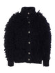 Moncler Black Virgin Wool Polyamide Cardigan