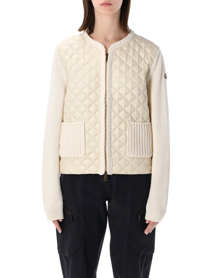 Moncler Moncler Geometric-Quilted Padded Cardigan