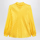 Valentino Vlogo Bright Narciso Jacquard Silk Top