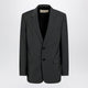 Valentino Single-Breasted Wool And Mohair Jacket In Black