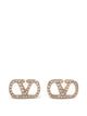Valentino Vlogo Signature Earrings In Metal And Swarovski® Crystals