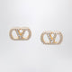Valentino Garavani Gold-Tone Vlogo Signature Earrings With Swarovski Crystals